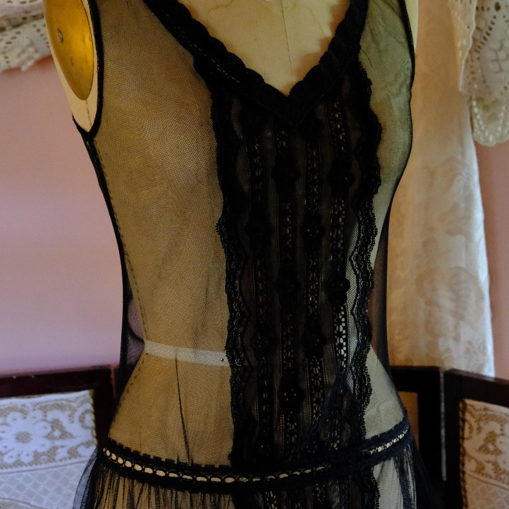 Sexy Black Lace Romantic Tunic